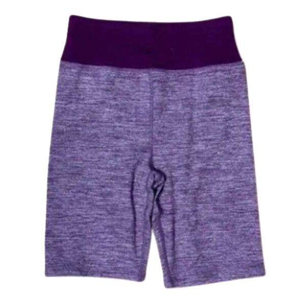 Z By Zella Activewear Biker Shorts Space Dye Pull On Stretch Purple Girls S NWOT - Picture 1 of 7